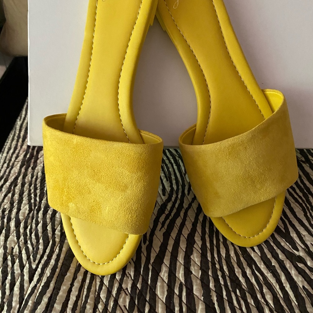 J. Crew Yellow Suede Cora Sandal size 11